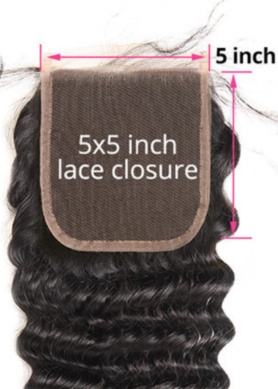 Closure 5x5 Cambodgien deep curly