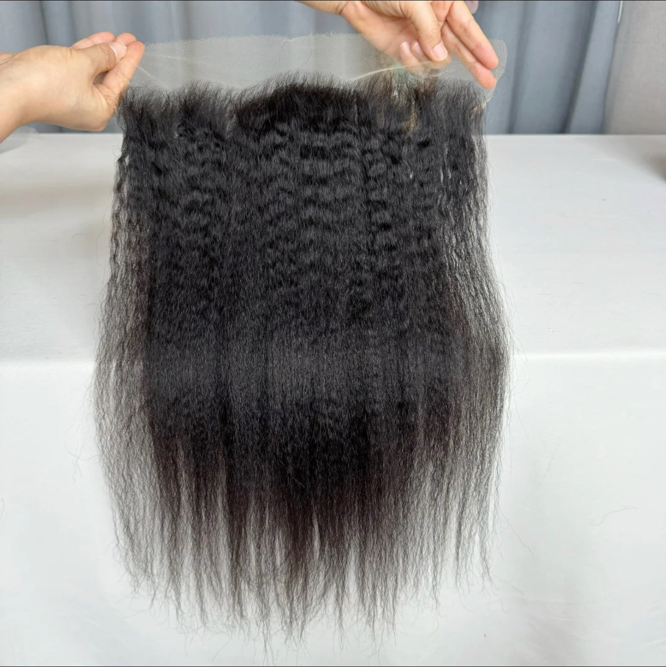 Lace fontale 13x4 Kinky-Cambodgien hair