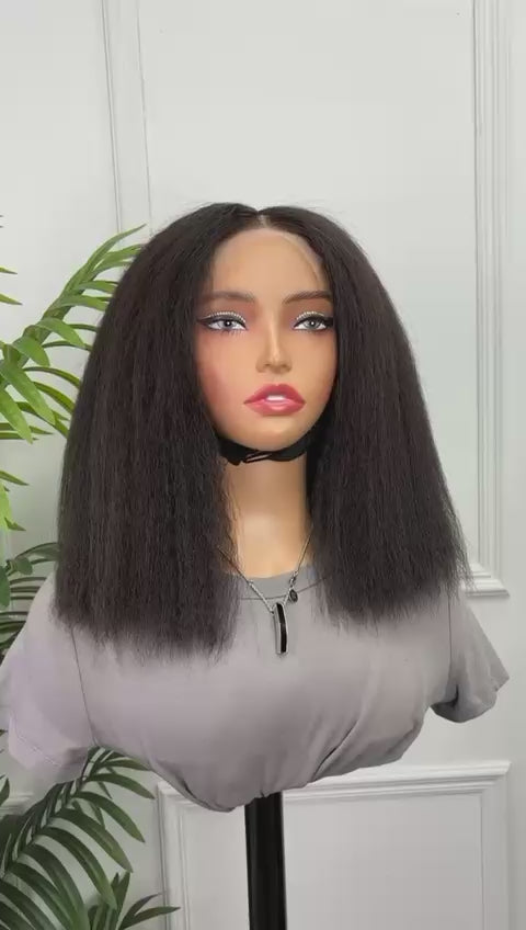 Perruque Kinky /closure Tulle HD